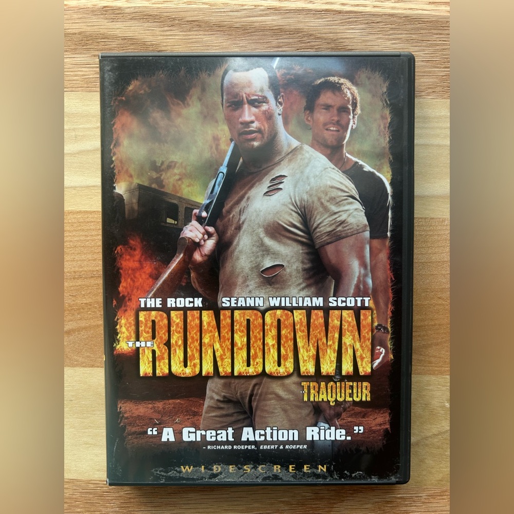 4/$20❄️ 🎥The Rundown widescreen DVD ⭐️The Rock & Seann William Scott⭐️ 14A